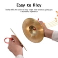 thumbnail image 4 of 1-pair 5.8in Small Brass Hand Cymbals Gong Band Rhythm Percussion Copper Musical Instrument for Opera and Drums Performance, 4 of 6