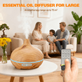 thumbnail image 5 of Essential Oil Diffuser,500ml Large Aroma Diffuser with Remote Control 4 Timer Settings 7 Colors LED Light,for Home Office Oyga Use, 5 of 7