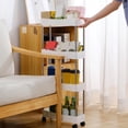 thumbnail image 5 of PEIBang Slim Rolling Storage Cart,4 Tier Storage Organizer Laundry Room Utility Cart,Mobile Shelving Unit for Kitchen Office Bathroom Laundry and Narrow Places, 5 of 6