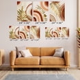 thumbnail image 5 of Boho Prints Canvas Abstract Wall Art Pink Gold Trees Ring Detail Print Gold Leaf Bontanical Art Terracotta Minimalist Art, Natural Artwork For Living Room Bathroom Bedroom Wall Decor 12"x16", 5 of 13