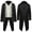Black, variant on Boys Medieval Victorian Steampunk Jacket Renaissance Long Sleeve Embroidery Tailcoat Black 16