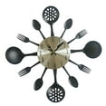 thumbnail image 1 of Reloj de pared de cocina 3D extraíble, espejo de pared, calcomanía de pared Negro, 1 of 9
