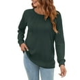 thumbnail image 2 of ASFGIMUJ Women Long Sleeve Shirts Casual Tops Dressy Blouses Fashion Pleated Tunic, 2 of 7