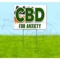 thumbnail image 1 of Cbd For Anxiety (18" x 24") Yard Sign, Includes Metal Step Stake, 1 of 6