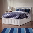 thumbnail image 2 of Mission Full Platform Bed with Matching Footboard & Storage Drawers in White, 2 of 7