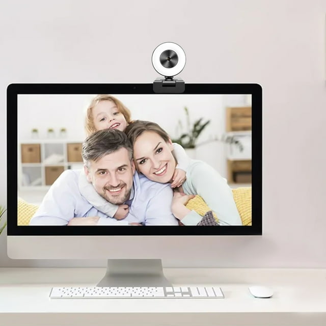 COFEST Caméra Web 1080P avec Microphone Luminosité Réglable à 3 Niveaux AutoFocus Rapide USB Plug and Play pour Diffusion en Continu/enregistrement/jeu en Direct Noir