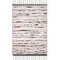 thumbnail image 2 of SAFAVIEH Casablanca Betty Abstract Striped Shag Area Rug, Charcoal/Ivory, 4' x 6', 2 of 10