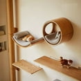 thumbnail image 4 of Wooden Cat Climbing Shelves Wall Mounted Cat Tree Sisal Scratching Post Pedal Hammock Indoor Kitten Playground Cats Accessories, 4 of 10