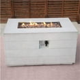 thumbnail image 4 of HomeRoots 535175 24 x 28 x 43 in. Grey Aluminum Natural Gas Rectangular Fire Pit Table with Cover, 4 of 6