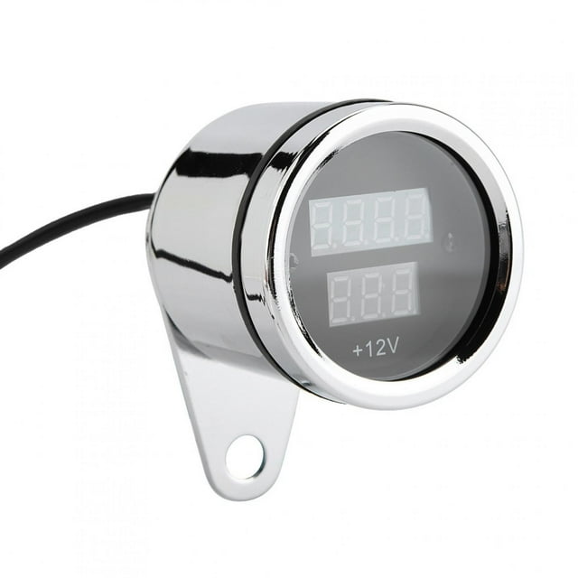 2 en 1 Motocicleta Led Velocímetro Digital Tacómetro Medidor Metal Velocímetro
