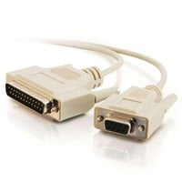 C2G 1ft DB9 F/F Cable Beige