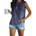 thumbnail image 1 of Sherrylily Summer Women Sleeveless Tank Top Loose Fit Casual Crew Neck T Shirts, 1 of 5