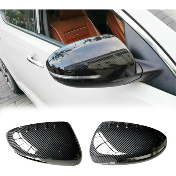 2Pcs/Set Rearview Side Mirror Cap Cover Replacement For KIA K5 Optima 2011 2012 2013 2014 2015 Carbon Fiber Black