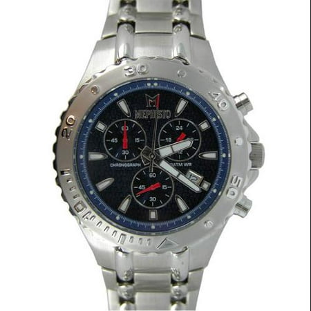 $485 Mephisto Men's All Stainless Steel Water Resistant Chronograph Watch