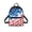 USA Flag Star Fireworks, variant on HELLHERO Bat Design Small Backpack, Lightweight Polyester Mini Backpack for Shopping Hiking, Front Pocket Lightweight Daypack Backpack