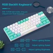 MageGee STAR61 60 Percent Wired Mechanical Gaming Keyboard, 61 Keys, RGB Backlit, Hot-Swap Linear Switches