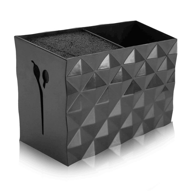 Caja de tijeras de salón profesional para estuche de soporte para estante de tijeras de estilista. Caja de almacenamiento de clips para peines de peluquería (negro)