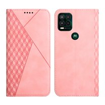 Dteck Slim Case for Motorola Moto G Stylus 5G (2021) 6.8 inch Wallet PU Leather Folio Flip Stand Case with Card Slots Holder TPU Protective Cover, Pink
