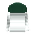 thumbnail image 3 of Jalioing Striped Pullover Tee for Women V Neck Long Sleeve Oversized Shirts Plus Size Casual Loose Blouses with Pocket, 3 of 5