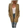 thumbnail image 3 of Pulls à Manches Longues en Tricot Cardigan Ouvert avant Hiver pour Femmes, 3 of 6