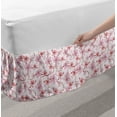 thumbnail image 2 of Asian Bed Skirt, Gentle Cherry Blossom Sakura Flower Spring Season Inspired Japanese Foliage Love, Elastic Bedskirt Dust Ruffle Wrap Around for Bedding Decor, 4 Sizes, Pale Pink Blush, by Ambesonne, 2 of 2