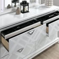 thumbnail image 5 of Furniture of America Anaiya Contemporary Solid Wood 6-Drawer Dresser in White, 5 of 11