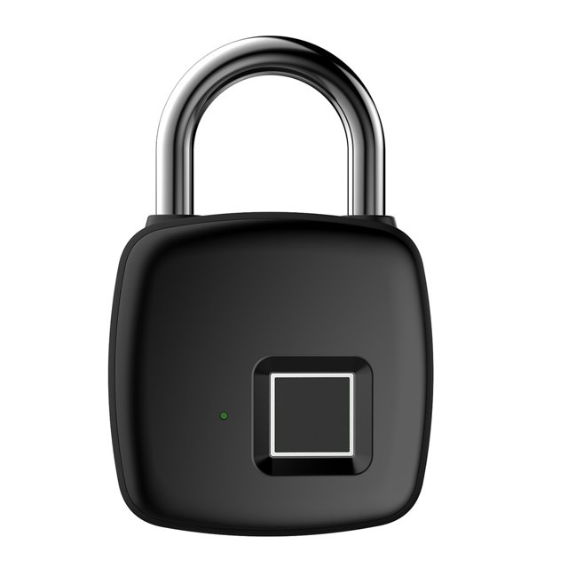Cateissary Candado de combinación de huellas dactilares Candado digital recargable por USB Toque abierto Electrónica