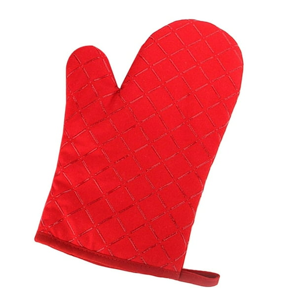 Guantes de horno DYNWAVEMX Mitones para horno resistentes al calor Durable rojo
