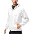 thumbnail image 1 of Lumento Men Basic Windbreaker Jacket Casual Long Sleeve Hooded Shirt Outdoor Active Wear Tops Blouses with Pockets, 1 of 3