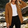 thumbnail image 2 of AherBiu Rain Jacket Women Packable Raincoats Long Sleeve Zip-Up Hooded Lightweight Softshell Jacket(XX-Large,Brown), 2 of 6