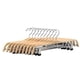 thumbnail image 2 of 10 Pack Wooden Trousers/Skirt Hangers with Coat Clothes Hangers, 2 of 5
