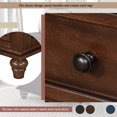 thumbnail image 5 of Nightstand with 3 DrawersModern Wooden Storage CabinetEnd Table with Pull out Tray for Living Room BedroomFully Assembled Accent End Side Table with Tapered LegsBedside TableBrown, 5 of 7