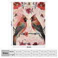 thumbnail image 4 of JRXY  Red Cardinal Birds Memorial Floral Mandala Pattern Soft Sherpa Throw Blankets Cozy Fuzzy Throws for Tv Sofa Couch Comfy Fluffy Blanket White, 4 of 6