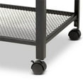 thumbnail image 4 of Bowery Hill Farmhouse Black Metal and Oak Finished Wood Kitchen Serving Cart, 4 of 8