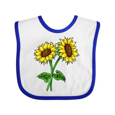 

Inktastic Pair of Sunflowers Gift Baby Boy or Baby Girl Bib