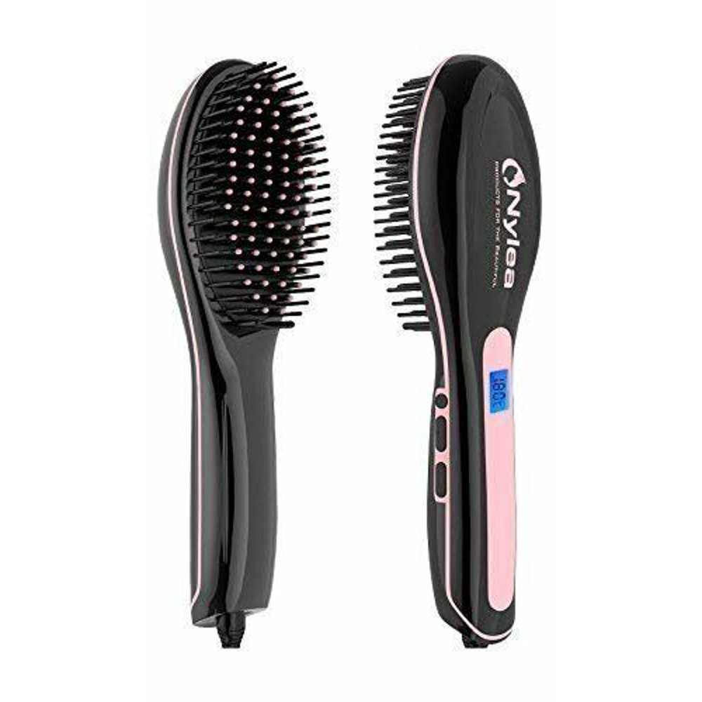 Best Electric Hair Straightening Brush For Curly Hair Nylea Hair Straightener Brush - Best Electric Ceramic Heating
