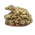thumbnail image 2 of Brass Bull Statue, Easy To Clean Attracting Wealth Exquisite Bull Decor  For TV Cabinet, 2 of 8