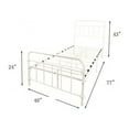 thumbnail image 2 of Tslinn Metal Twin Size Bed Frame with Headboard and Footboard,White Color,Classic Style, 2 of 4