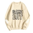 thumbnail image 4 of Women's Baseball Printed Sweatshirts Oversized Crewneck Long Sleeve Drop Shoulder Hoodless Sweatshirt Casual Game Day Round Neck Lightweight Comfy Sweatshirts, 4 of 4