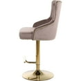 thumbnail image 3 of Meridian Furniture Tabouret Réglable en Velours Rose Claude, 3 of 5