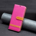 thumbnail image 6 of Feishell Case for iPhone 16 Plus Cloth Texture Premium PU Leather Simple Wallet Case [Credit Card Slots] [Kickstand] [Magnetic Closure] [Wrist Strap] Shockproof Flip Cover,Rose, 6 of 8
