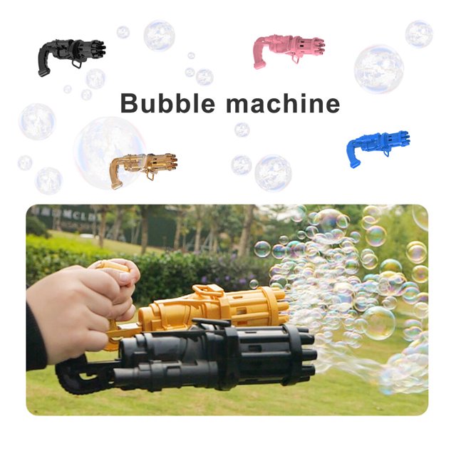 Bubble Making Machine Kids Plastic Bubble Maker Outdoor Party bubble maker Electric Bubbler Children Toy, Pink