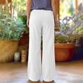 thumbnail image 7 of Sunnin Women Corduroy Straight Leg Pants Drawstring Elastic Waist Casual Loose Lounge Pants with Pockets, 7 of 7
