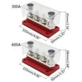 thumbnail image 5 of Ground Power Distribution Block Battery Bus Positive Insulated Busbar Terminals 300A 600A for Auto Car, 5 of 13