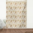 thumbnail image 3 of Ambesonne Persian Fabric by the Yard Upholstery, Floral Paisley Tulips, 1 Yard, White Chocolate Umber, 3 of 4