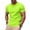 7# Fluorescent Green, variant on Mens T-Shirts Short Sleeve T Shirts Casual Plain Crew Neck Basic Tees Moisture Wicking Summer Shirts Light Blue S