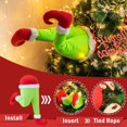 thumbnail image 5 of Patas de Papá Noel colgantes de 42 cm, adorno de pierna falsa de Navidad, patas de elfo de Navidad para la decoración de coronas de chimenea de árboles de Navidad del hogar, 5 of 5