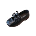 thumbnail image 3 of SGFCWSX Girls Party Shoes Kids Metallic Double Bow Square Toe Casual Dress Flats Black Size 13.5 Little Kids, 3 of 7