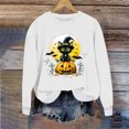thumbnail image 4 of FDGIU Women's Loose Cute Crewneck Pullover, Halloween Graphic Tees for Women, Pumpkin Long Sleeve Tops, Soft Breathable Casual Top，Oversized Hooded Sweatshirts Fall, 4 of 6