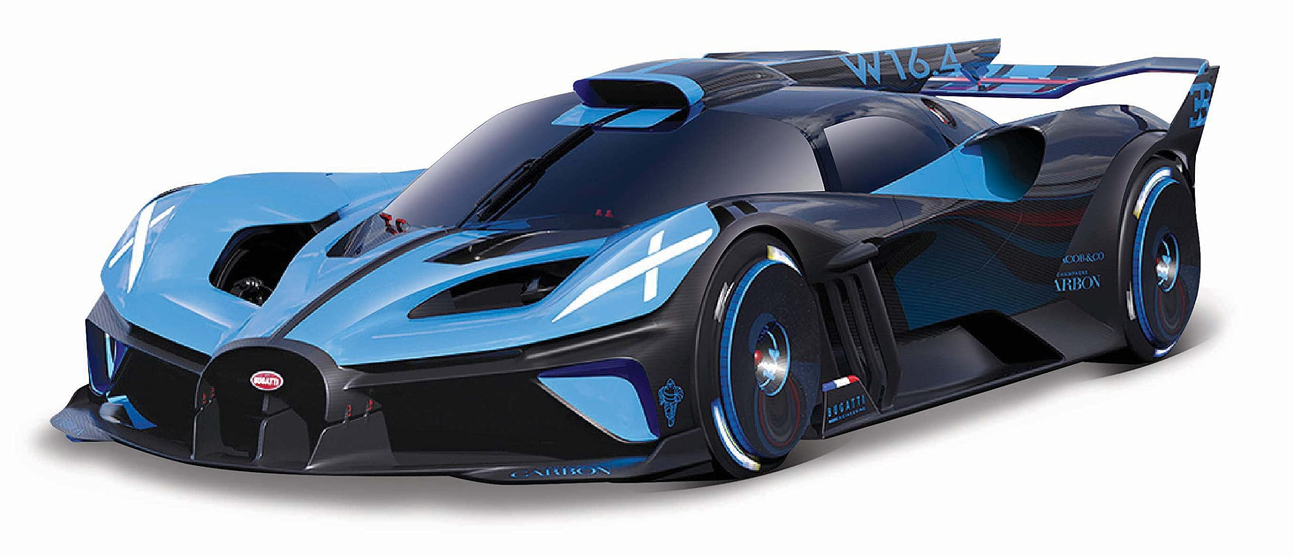Bburago 1/18 Bugatti Chiron 2016 Blu Scuro/blu, Modellino Auto Pressofuso, Nuovo